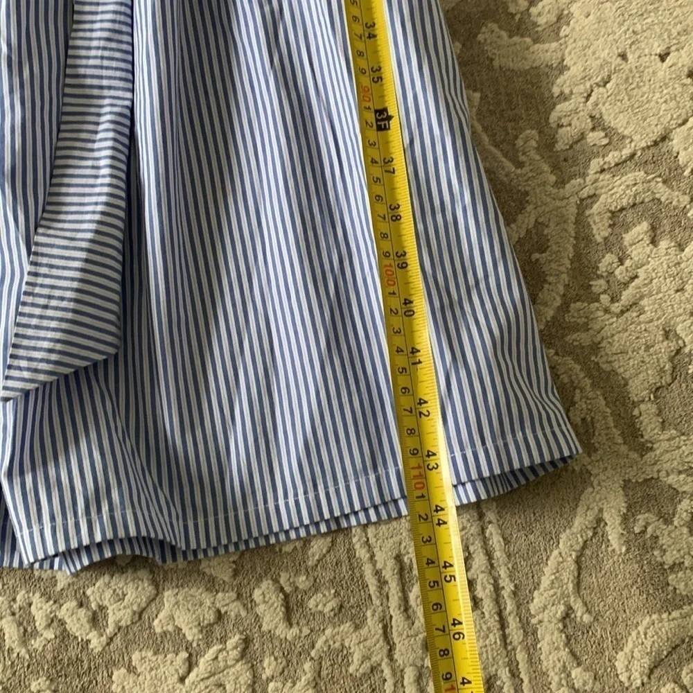 Who What Wear Dress Embroidered Striped Large‎ pockets tie waist off Shoulders - Picture 16 of 16